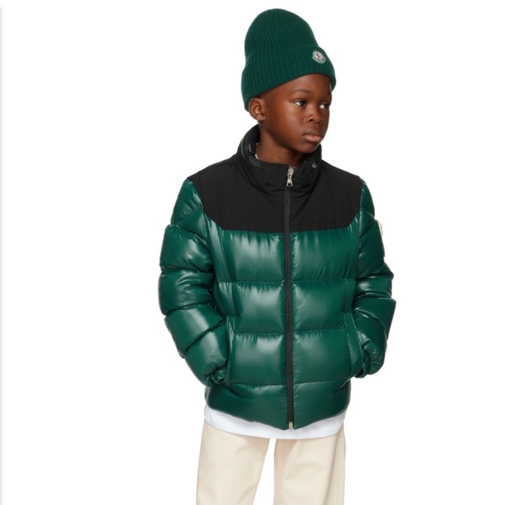 Moncler Enfant Kids Green Adilie goose Down puffer Jacket size 4